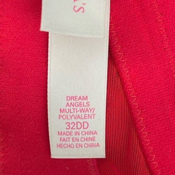 VS Dream Angles Bra Size 32DD Demi Lace Rhinestone Underwire Strapless - Picture 16 of 16